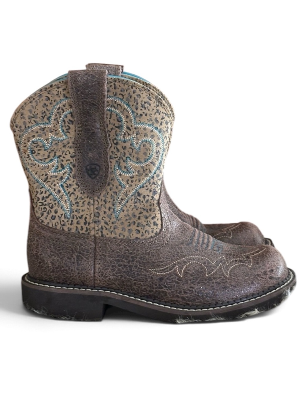 NWT Ariat Fatbaby Heritage Western Leopard Print Boots